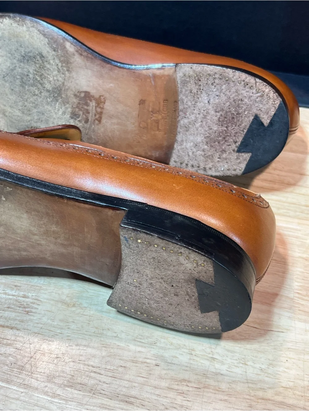 John Lobb “Egee” Men’s Cognac Leather Tassel Loafers US11D w/ Shoe Trees 🇬🇧